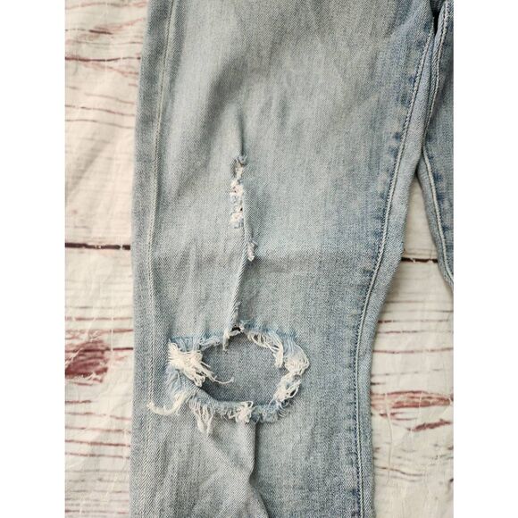 Mother The Rascal Ankle Snippet Distressed Jeans Size 29 - Picture 5 of 10